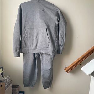 Jordan Heather Gray Sweatsuit (Pullover Hoodie and Sweatpants) Men’s Sz XL